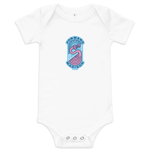 Forward madison fc crest baby bodysuit - white