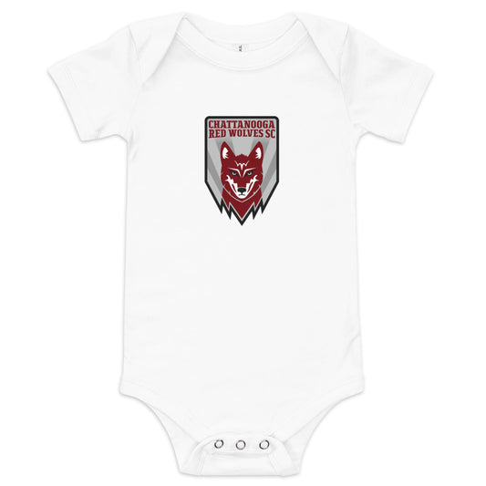 Chattanooga red wolves sc crest baby bodysuit - white