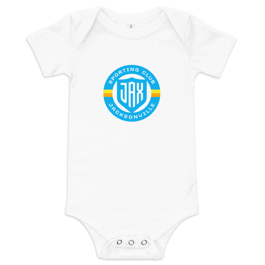 Sporting jax crest baby bodysuit - white