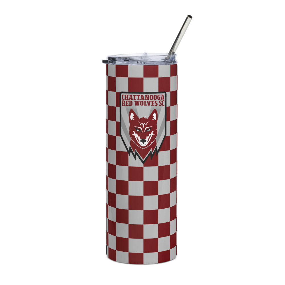 Chattanooga Red Wolves SC Checkmate Stainless Steel Tumbler