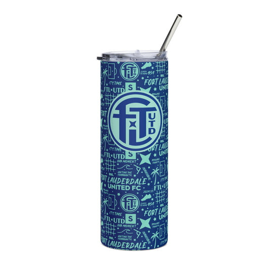 Fort Lauderdale United FC Tapestry Stainless Steel Tumbler