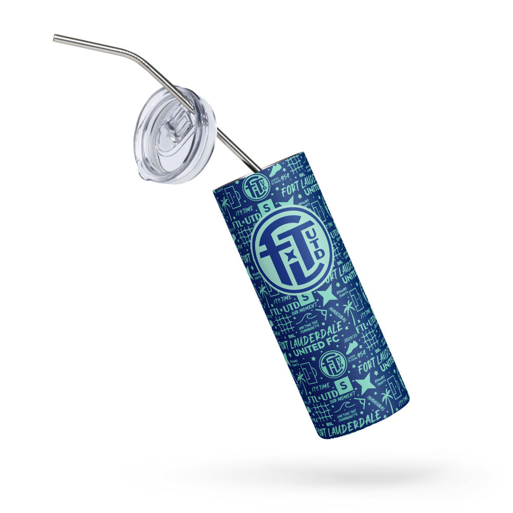 Fort Lauderdale United FC Tapestry Stainless Steel Tumbler