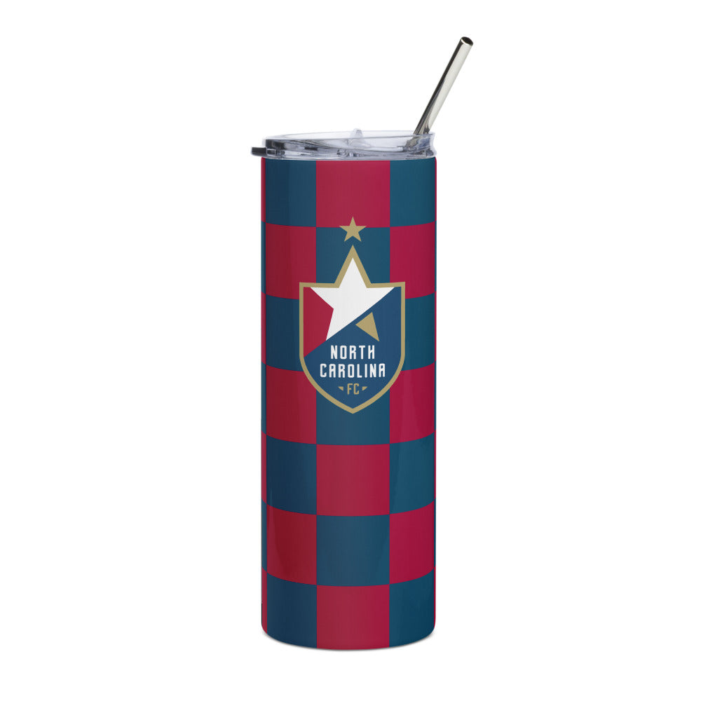North Carolina FC Checkmate Stainless Steel Tumbler Black