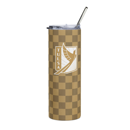 FC Tulsa Checkmate Stainless Steel Tumbler