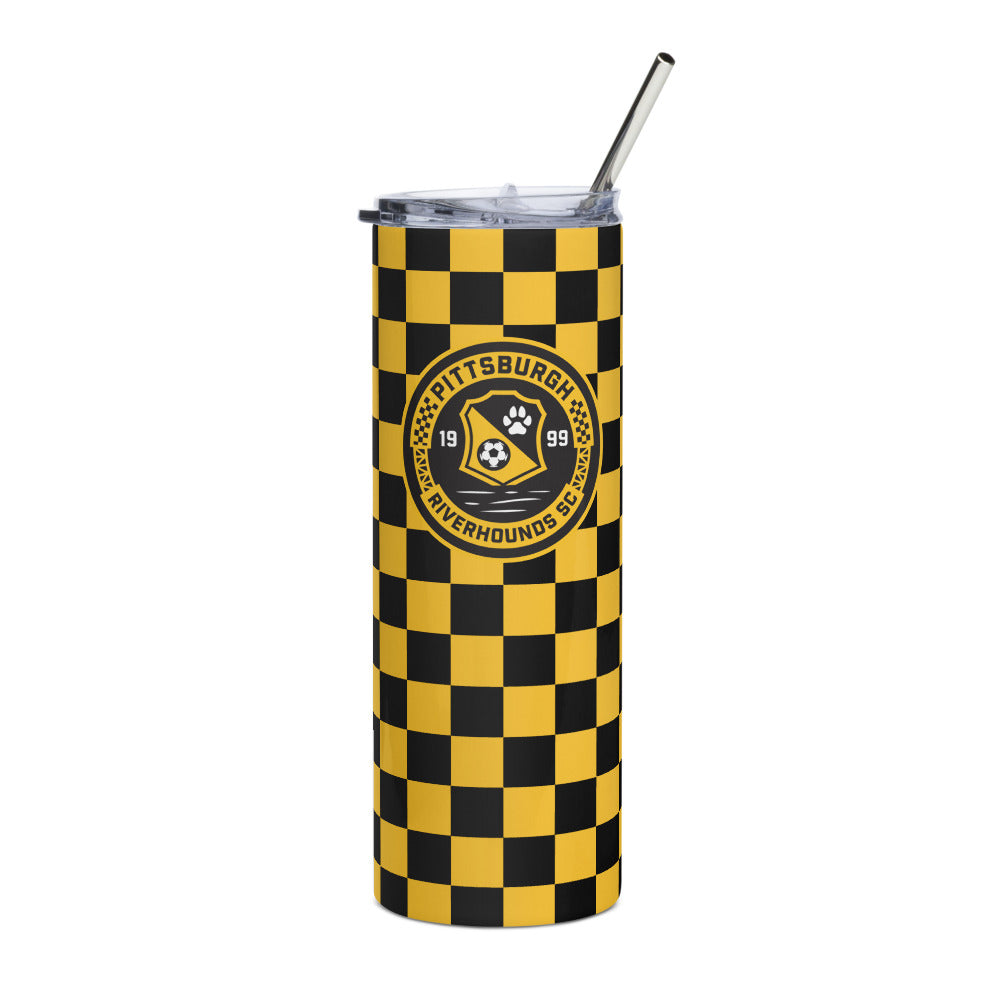 Pittsburgh Riverhounds SC Checkmate Stainless Steel Tumbler White