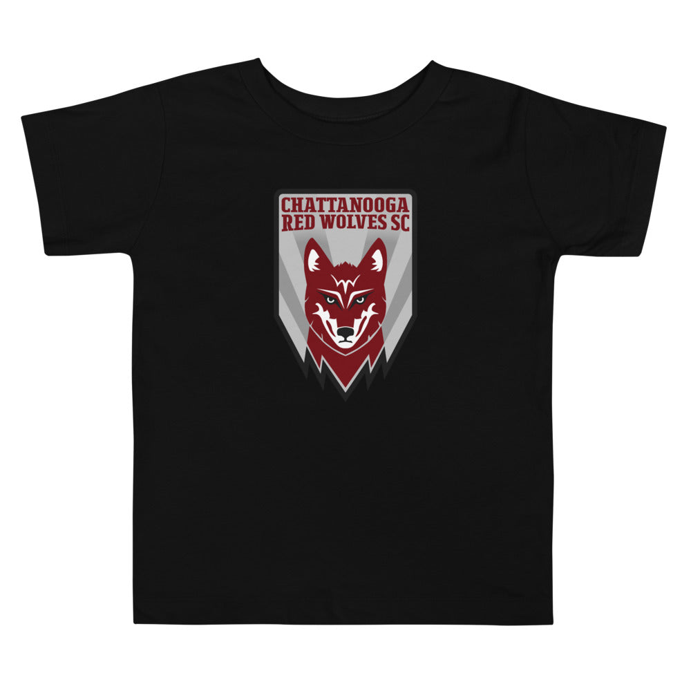 Chattanooga Red Wolves SC Crest Toddler T-Shirt Black