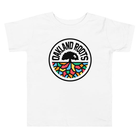 Oakland roots crest toddler t-shirt - white