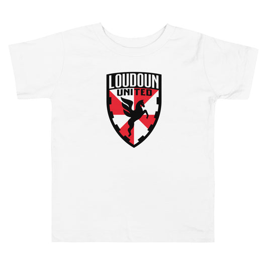 Loudoun united fc crest toddler t-shirt - white