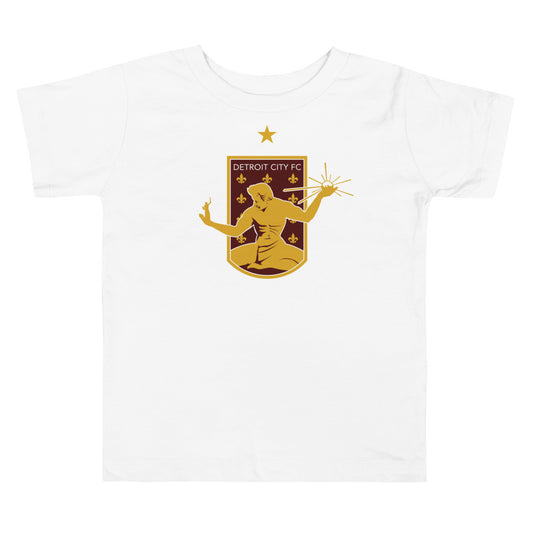 Detroit city fc crest toddler t-shirt - white