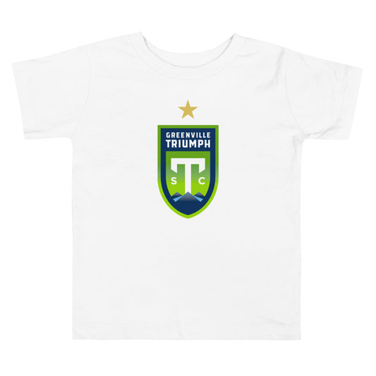 Greenville triumph sc crest toddler t-shirt - white