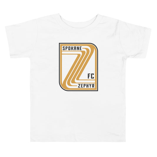 Spokane zephyr fc crest toddler t-shirt - white