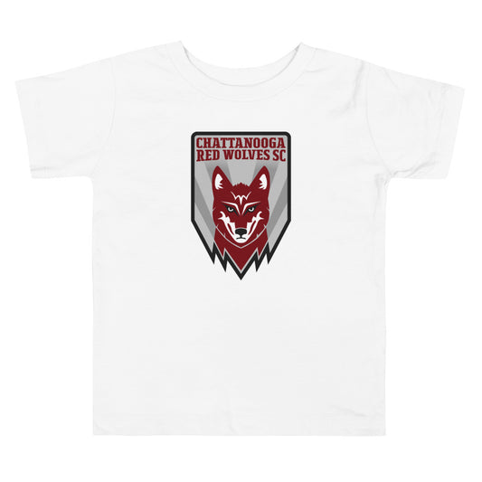Chattanooga red wolves sc crest toddler t-shirt - white