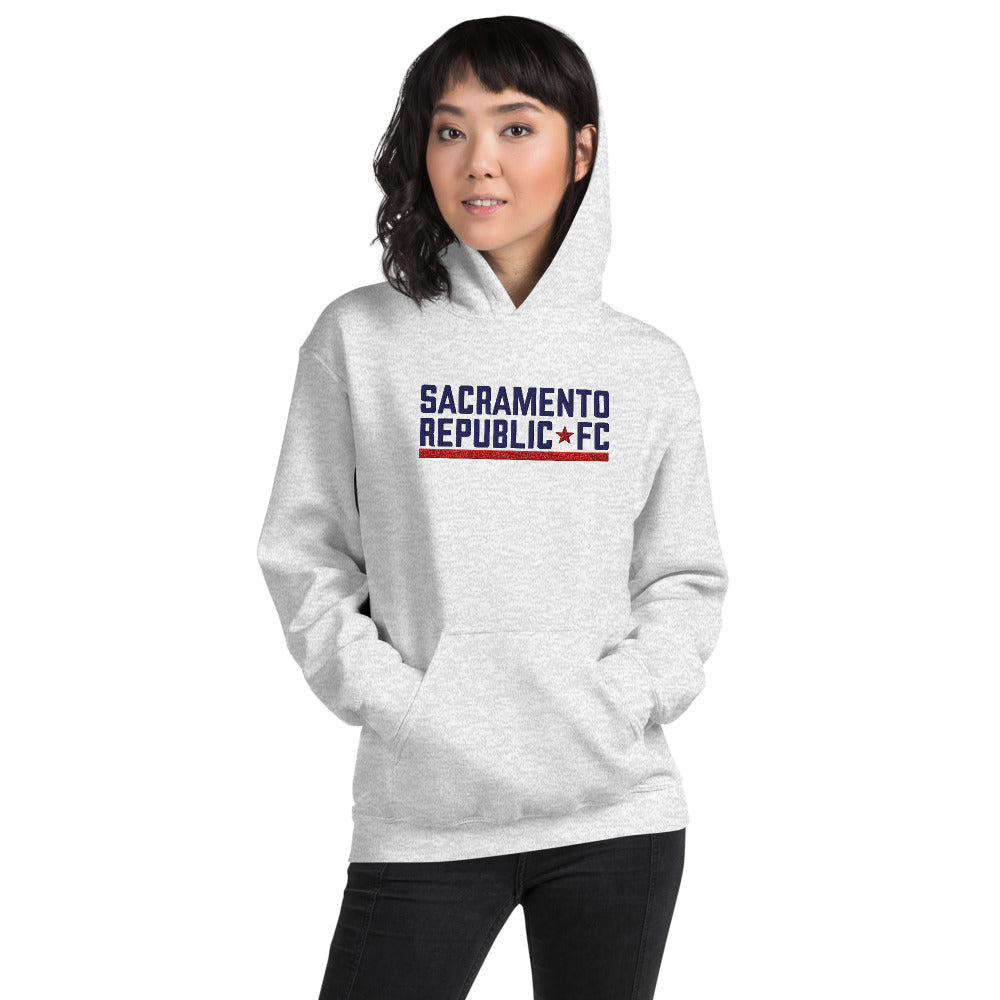 Sacramento Republic Embroidered Wordmark Adult Hoodie