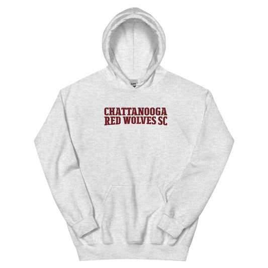 Chattanooga Red Wolves SC Embroidered Wordmark Adult Hoodie