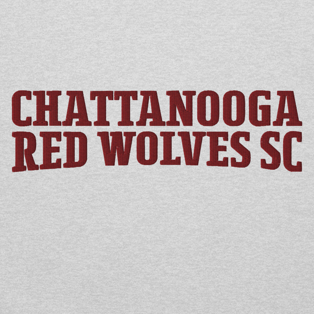 Chattanooga Red Wolves SC Embroidered Wordmark Adult Hoodie