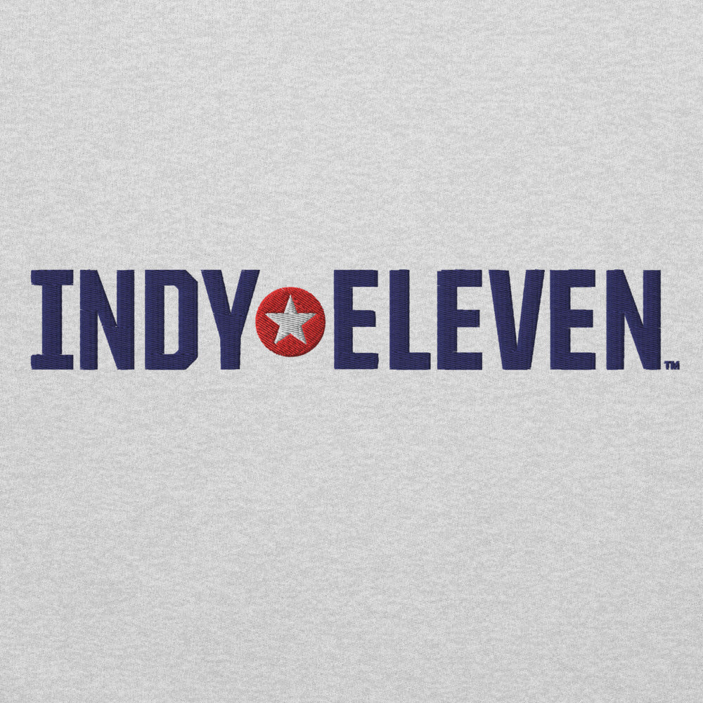 Indy Eleven Embroidered Wordmark Adult Hoodie