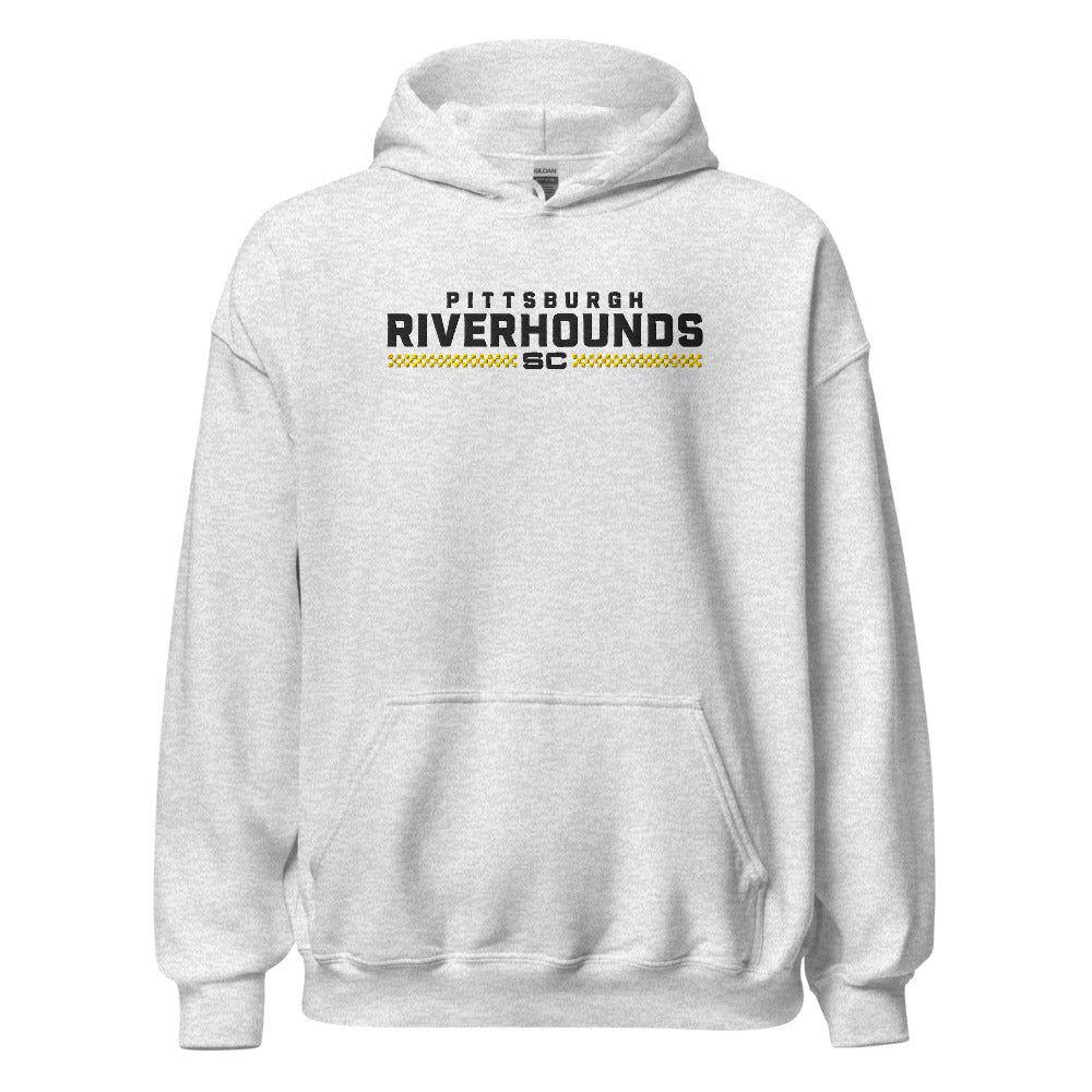 Pittsburgh Riverhounds SC Wordmark Adult Hoodie Ash