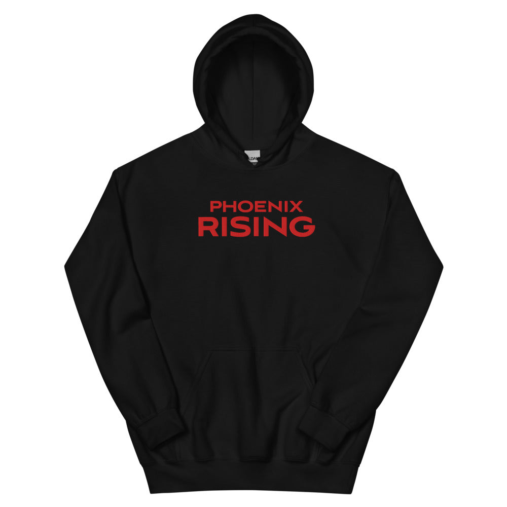 Phoenix Rising Embroidered Wordmark Adult Hoodie