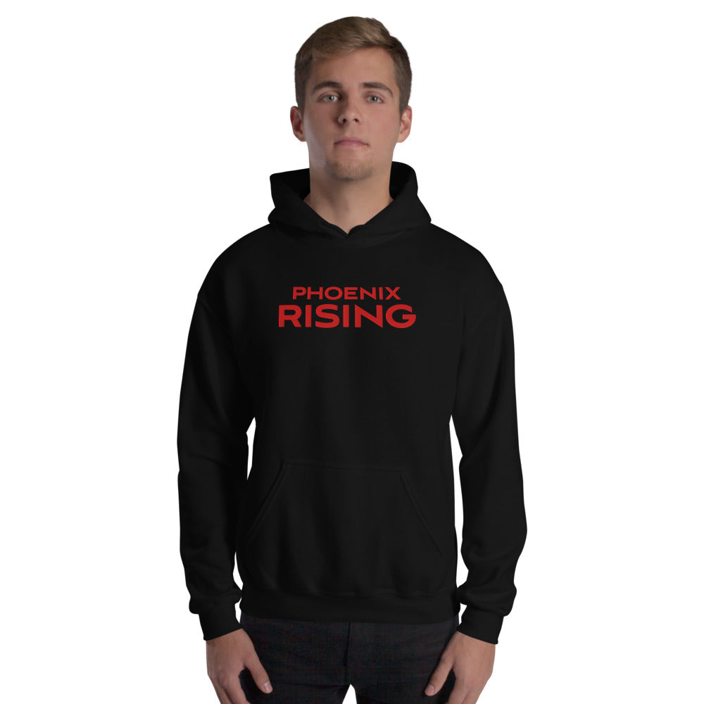 Phoenix Rising Embroidered Wordmark Adult Hoodie