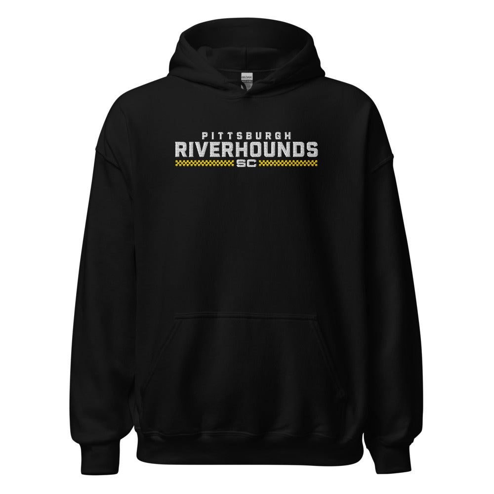 Pittsburgh Riverhounds SC Wordmark Adult Hoodie Black
