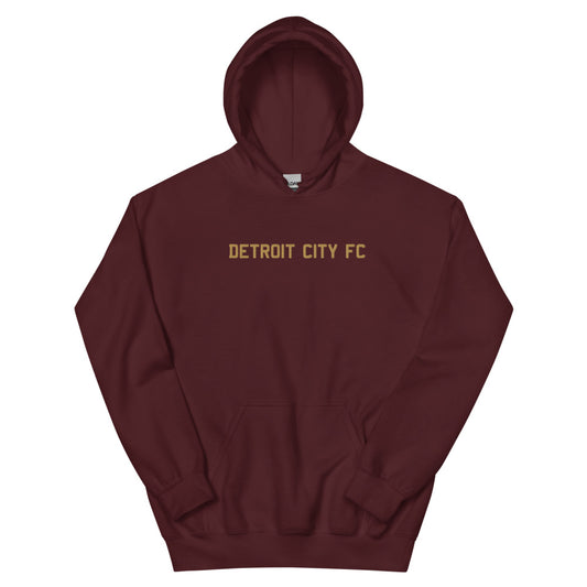 Detroit City FC Embroidered Wordmark Adult Hoodie