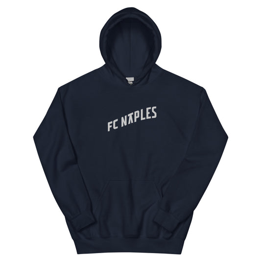 Fc naples embroidered wordmark hooded sweatshirt - navy