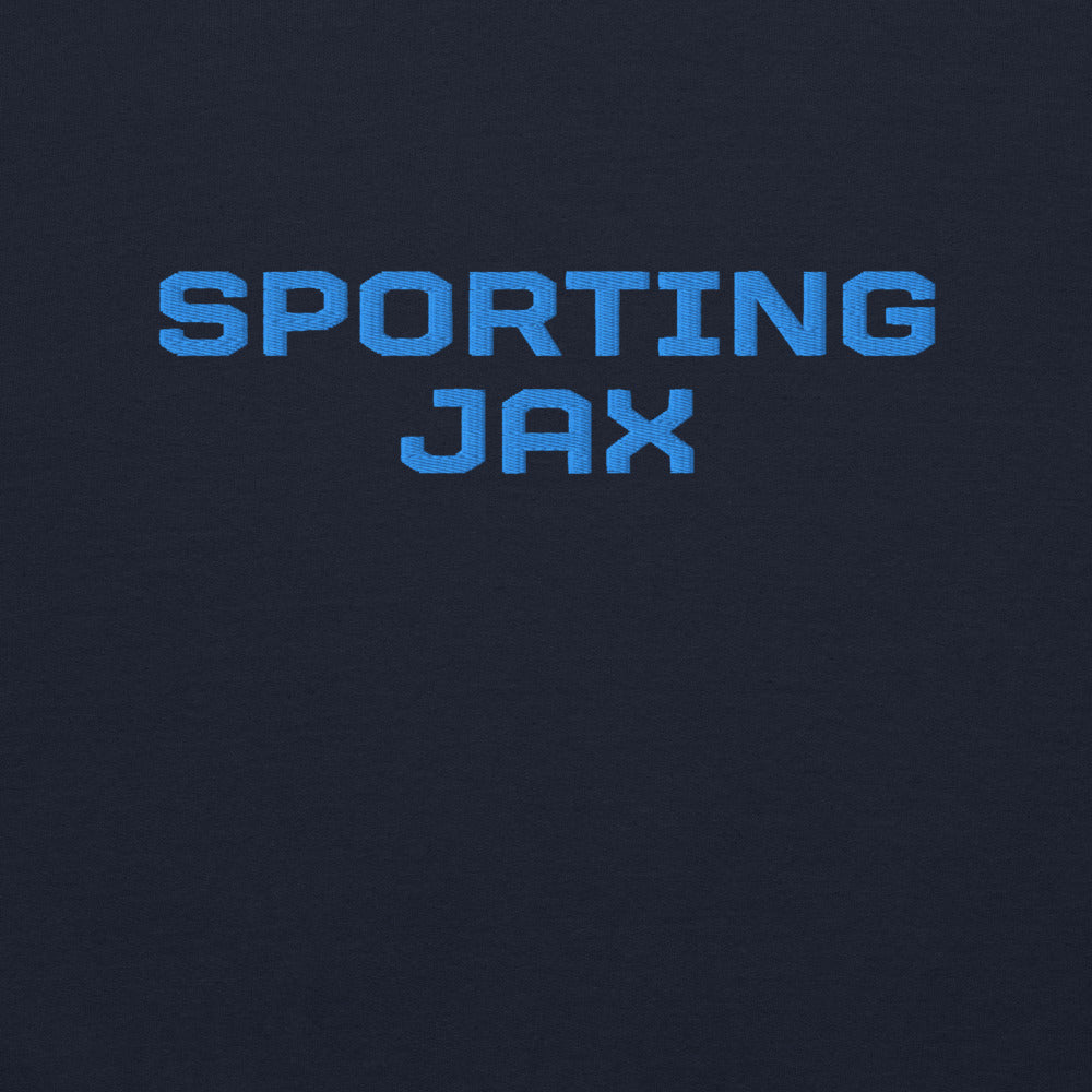 Sporting Jax Embroidered Wordmark Adult Hoodie