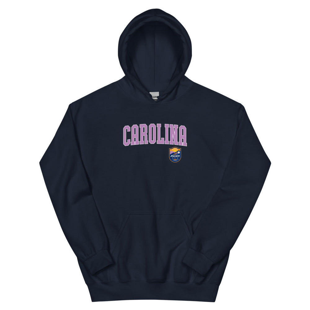 Carolina Ascent FC Embroidered Wordmark Adult Hoodie