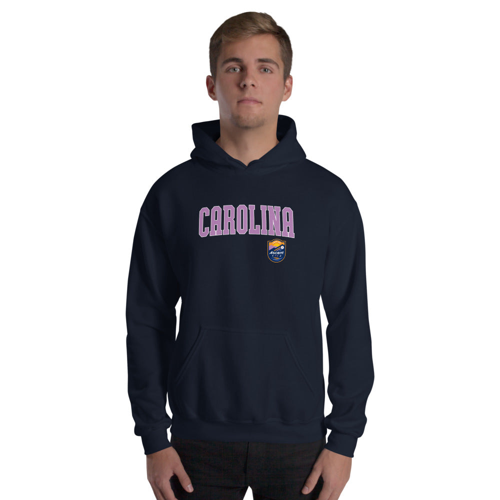 Carolina Ascent FC Embroidered Wordmark Adult Hoodie