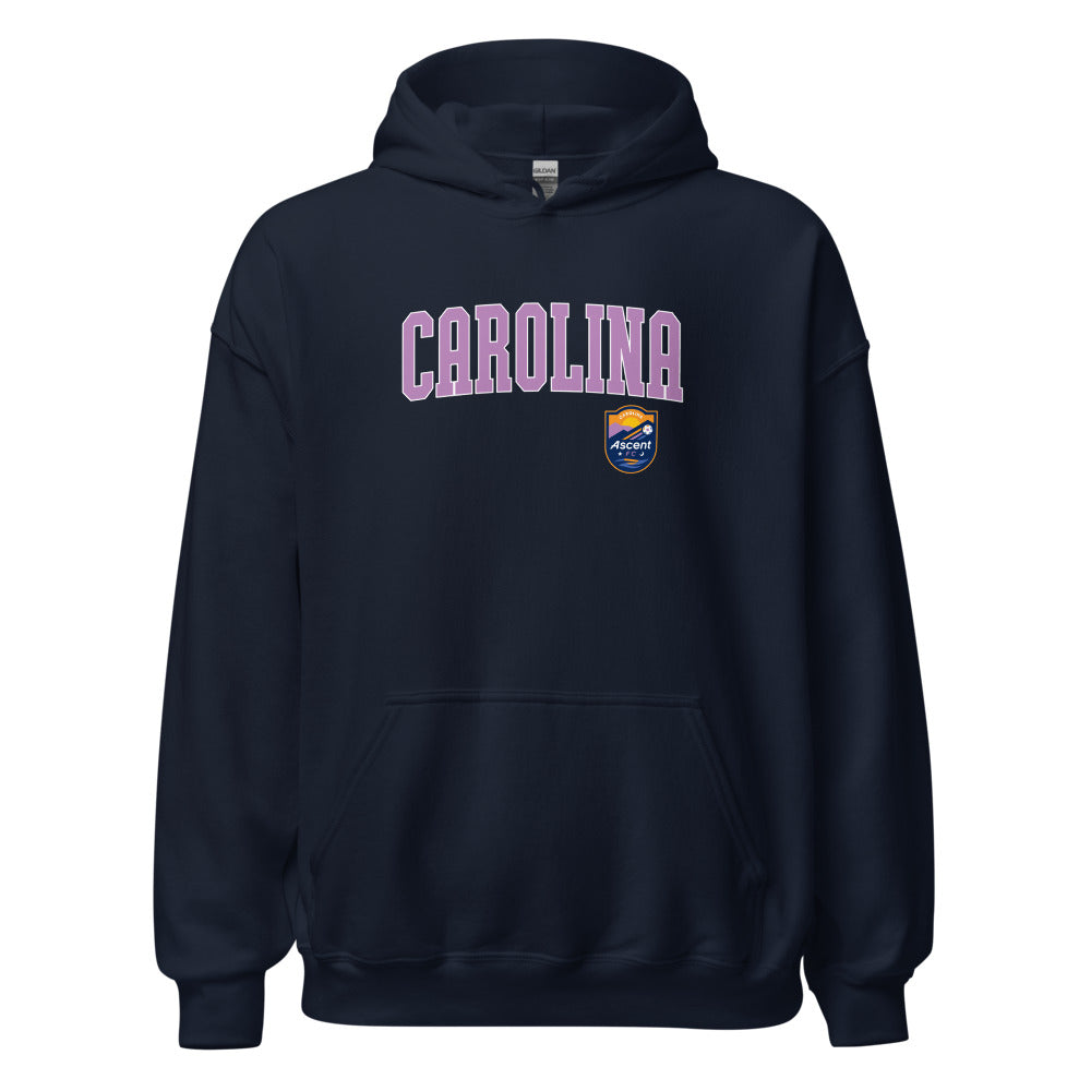 Carolina Ascent FC Wordmark Adult Hoodie Navy