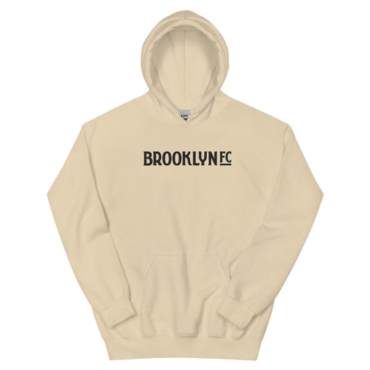 Brooklyn fc embroidered wordmark adult hoodie - sand