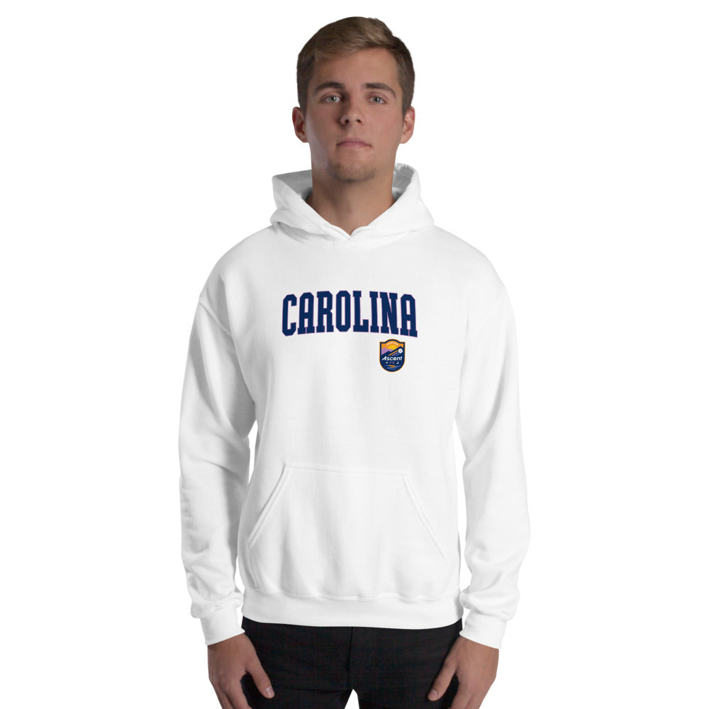 Carolina Ascent FC Embroidered Wordmark Adult Hoodie