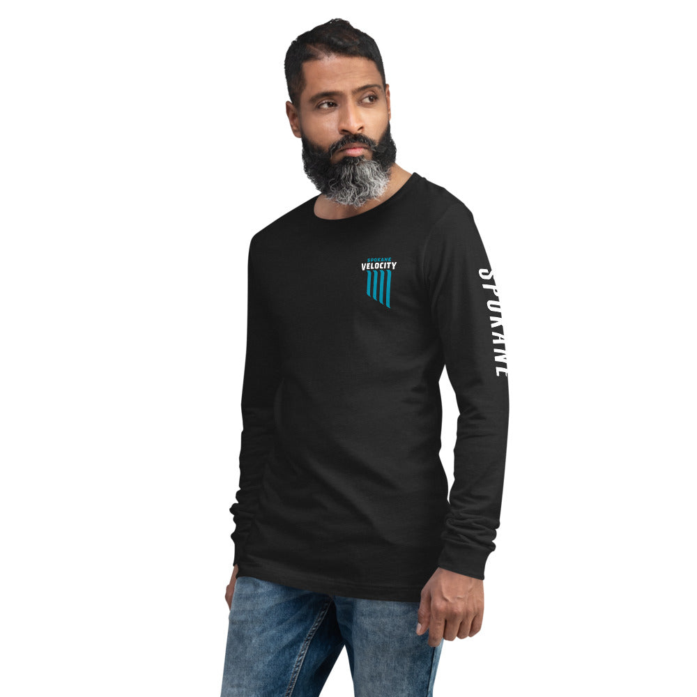 Spokane Velocity FC LC/Sleeve Crest 2-Hit Unisex Long Sleeve T-Shirt