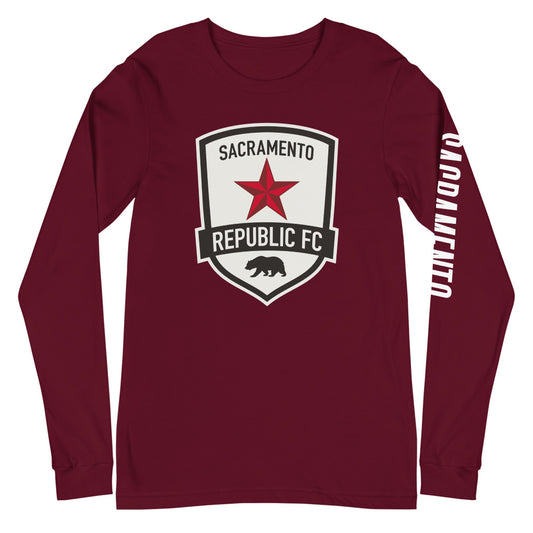 Sacramento Republic LC/Sleeve Crest 2-Hit Unisex Long Sleeve T-Shirt