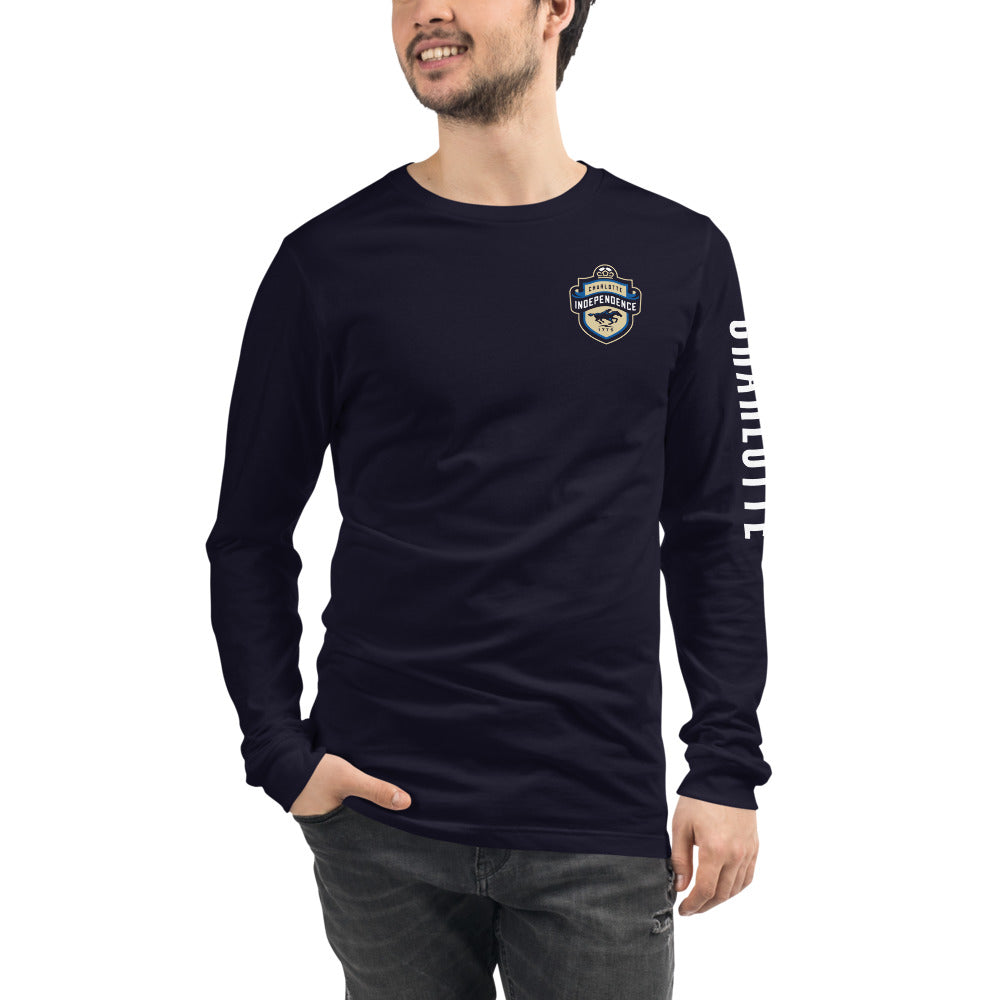 Charlotte Independence LC/Sleeve Crest 2-Hit Unisex Long Sleeve T-Shirt