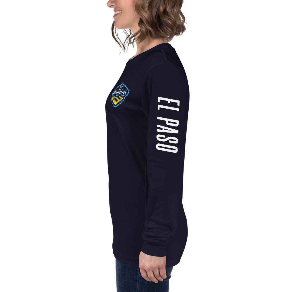El Paso Locomotive LC/Sleeve Crest 2-Hit Unisex Long Sleeve T-Shirt