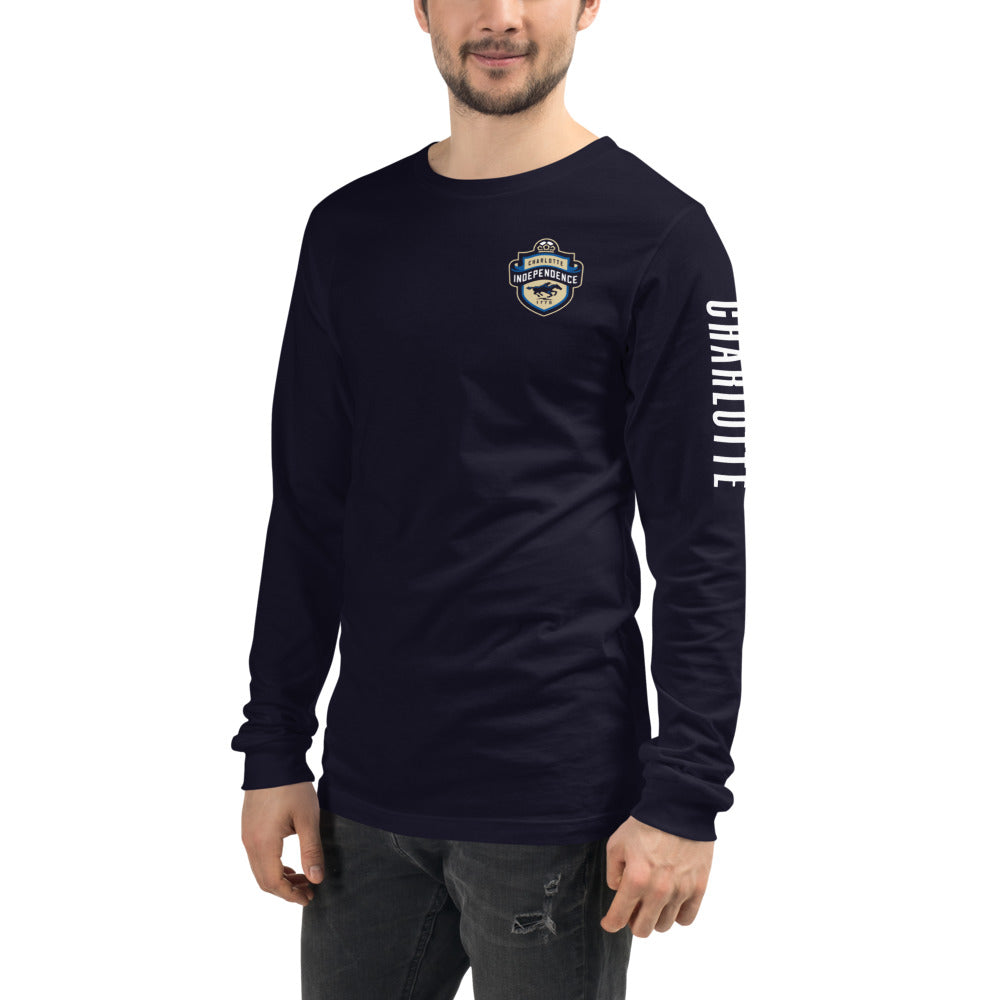 Charlotte Independence LC/Sleeve Crest 2-Hit Unisex Long Sleeve T-Shirt