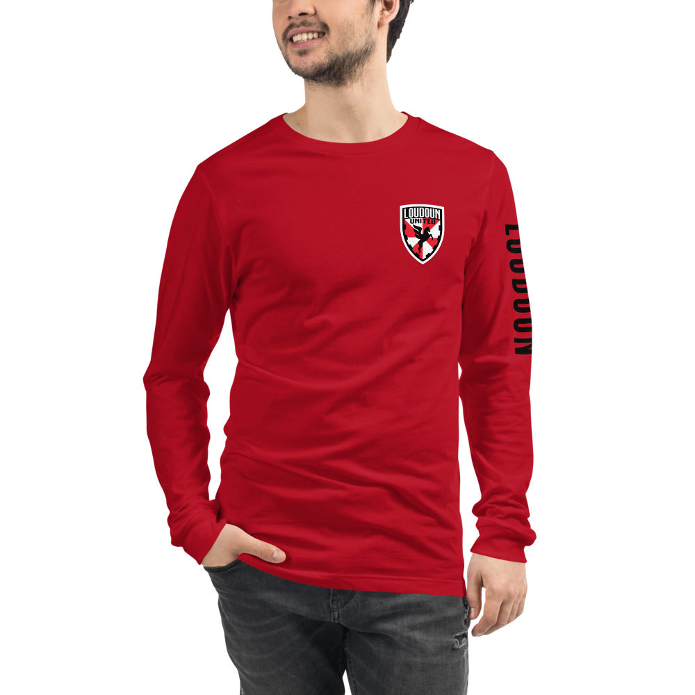 Loudoun United FC LC/Sleeve Crest 2-Hit Unisex Long Sleeve T-Shirt