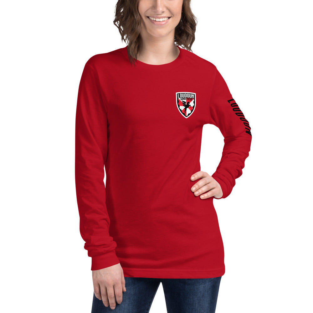 Loudoun United FC LC/Sleeve Crest 2-Hit Unisex Long Sleeve T-Shirt