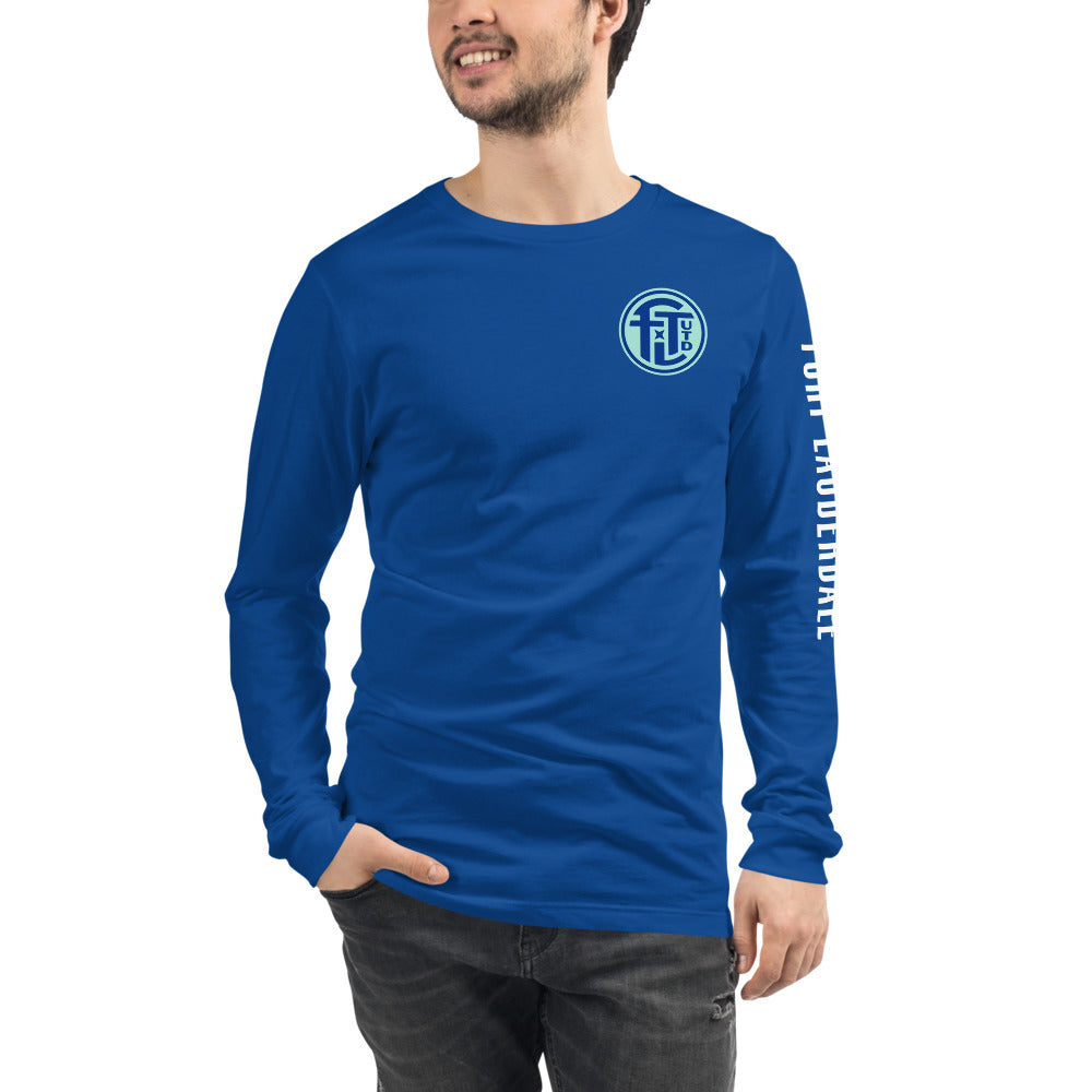 Fort Lauderdale United FC LC/Sleeve Crest 2-Hit Unisex Long Sleeve T-Shirt