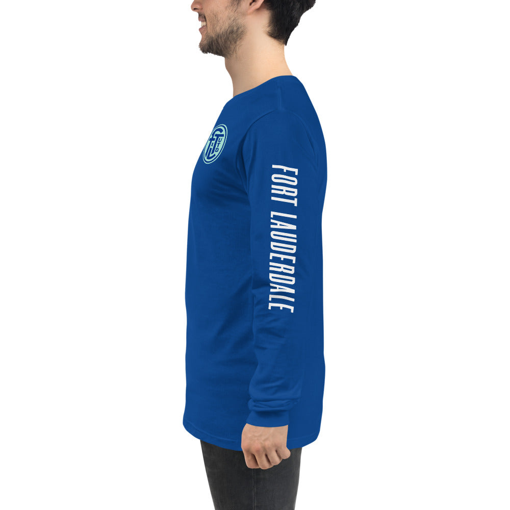 Fort Lauderdale United FC LC/Sleeve Crest 2-Hit Unisex Long Sleeve T-Shirt