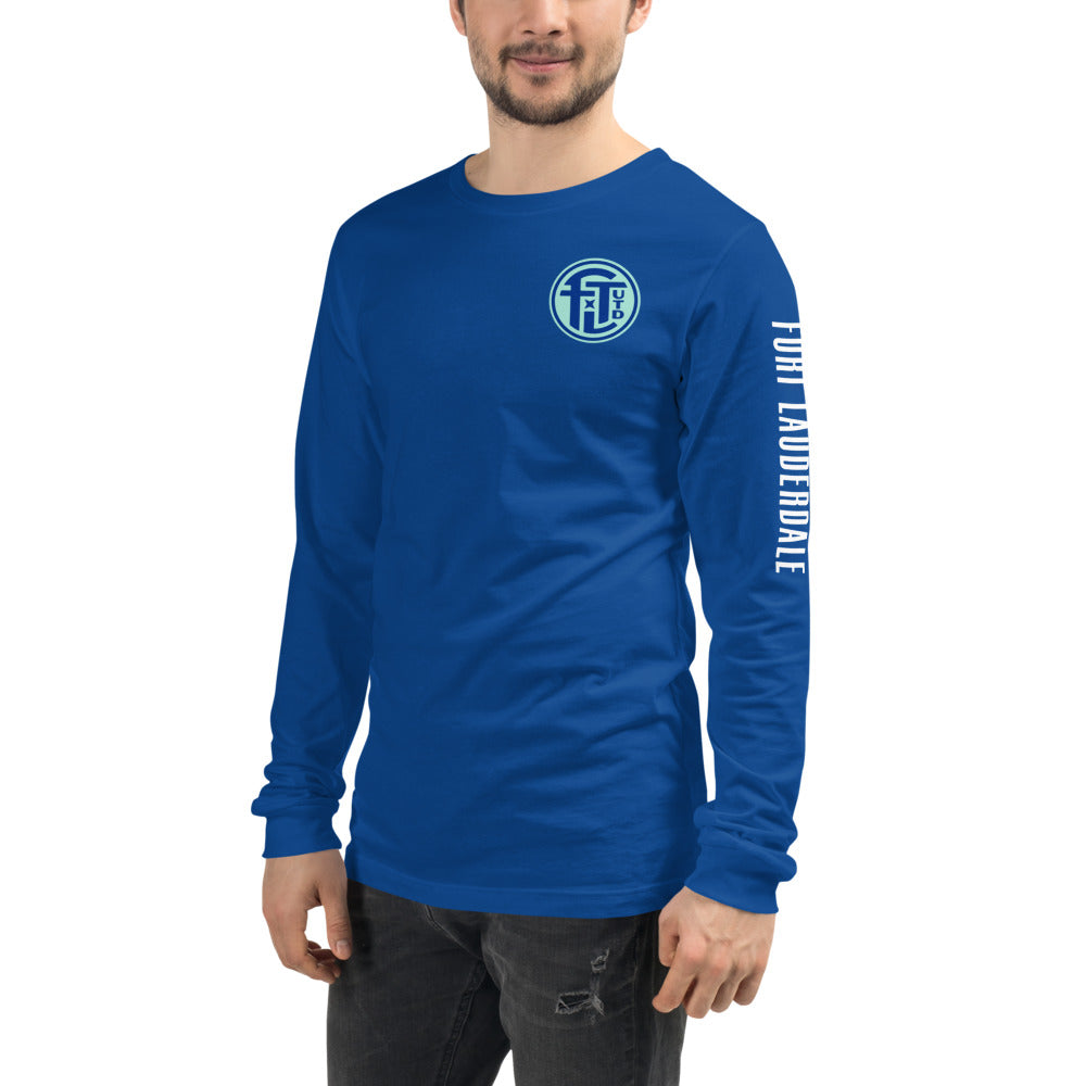 Fort Lauderdale United FC LC/Sleeve Crest 2-Hit Unisex Long Sleeve T-Shirt