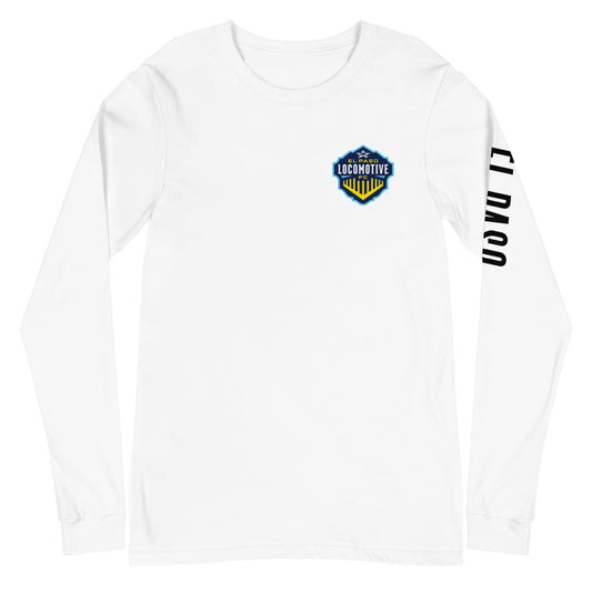 El paso locomotive lc/sleeve crest 2-hit unisex long sleeve t-shirt - white