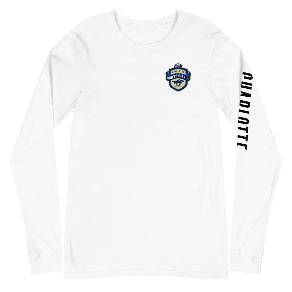 Charlotte Independence LC/Sleeve Crest 2-Hit Unisex Long Sleeve T-Shirt