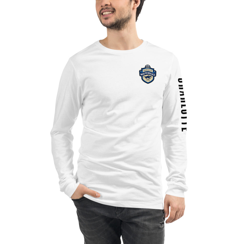 Charlotte Independence LC/Sleeve Crest 2-Hit Unisex Long Sleeve T-Shirt