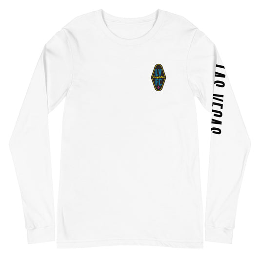 Las vegas lights fc unisex long sleeve t-shirt - white