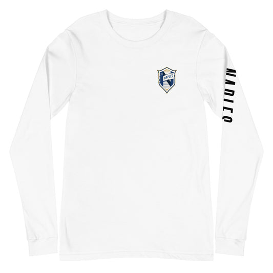 Fc naples lc/sleeve crest 2-hit unisex long sleeve t-shirt - white