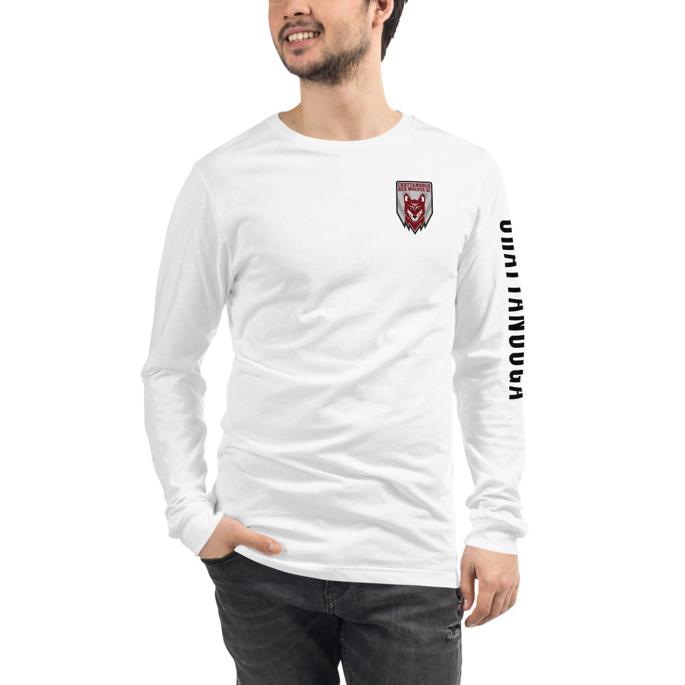 Chattanooga Red Wolves SC LC Sleeve Crest 2-Hit Unisex Long Sleeve T-Shirt