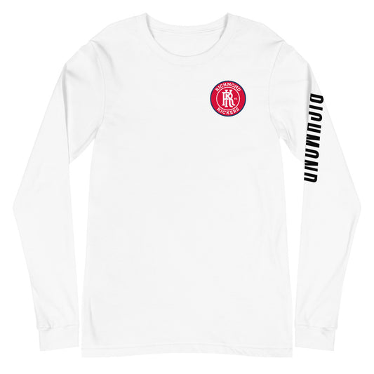 Richmond kickers lc/sleeve crest 2-hit unisex long sleeve t-shirt - white