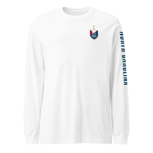 North carolina fc lc/sleeve crest 2-hit unisex long sleeve t-shirt - white